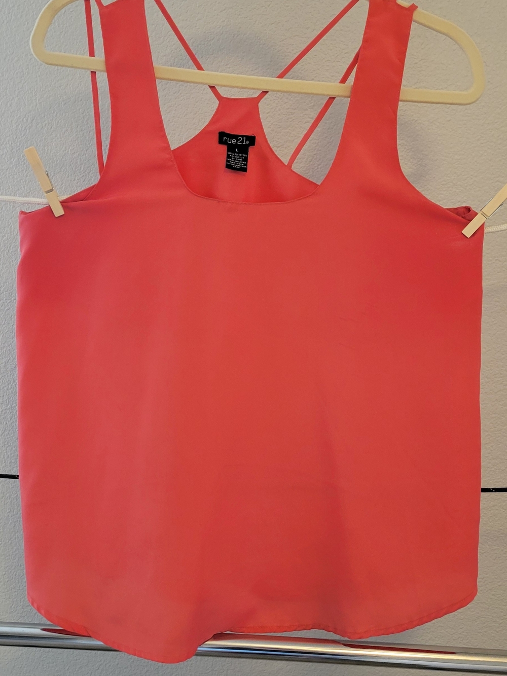 Rue21 Coral Camisole with Crisscross Back